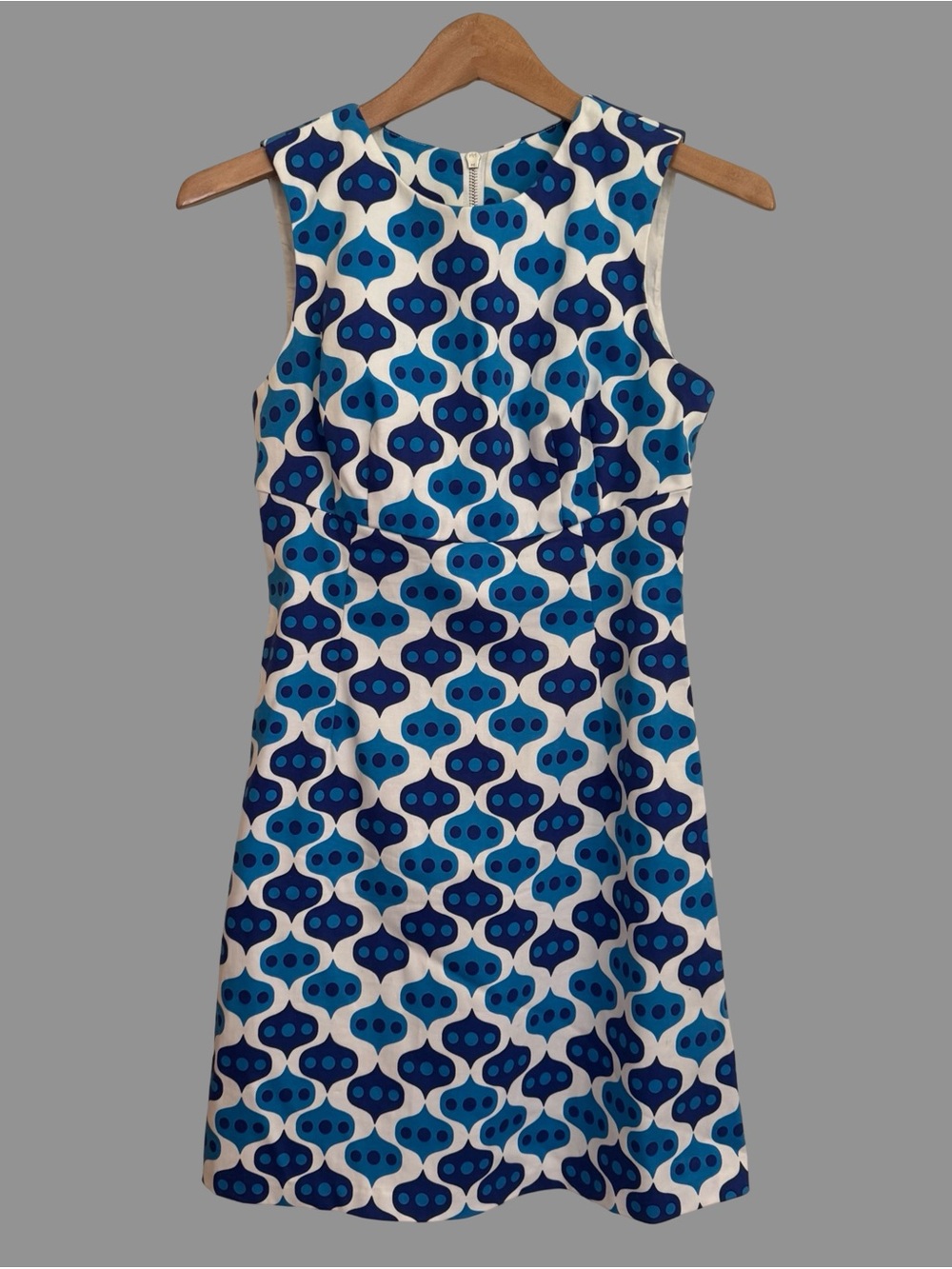 Jules Reid Blue/ White Print Short Dress US 4 ($285)